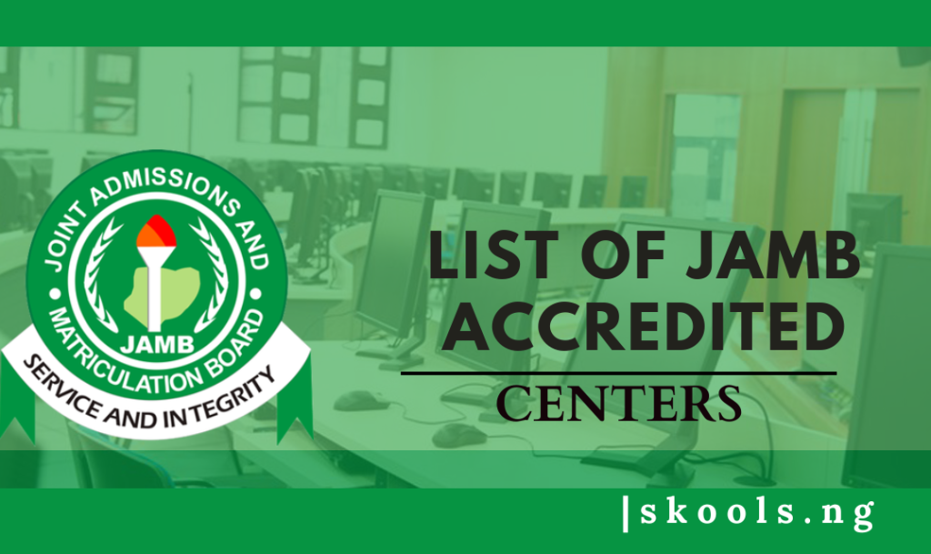 list of JAMB approved CBT registration centers