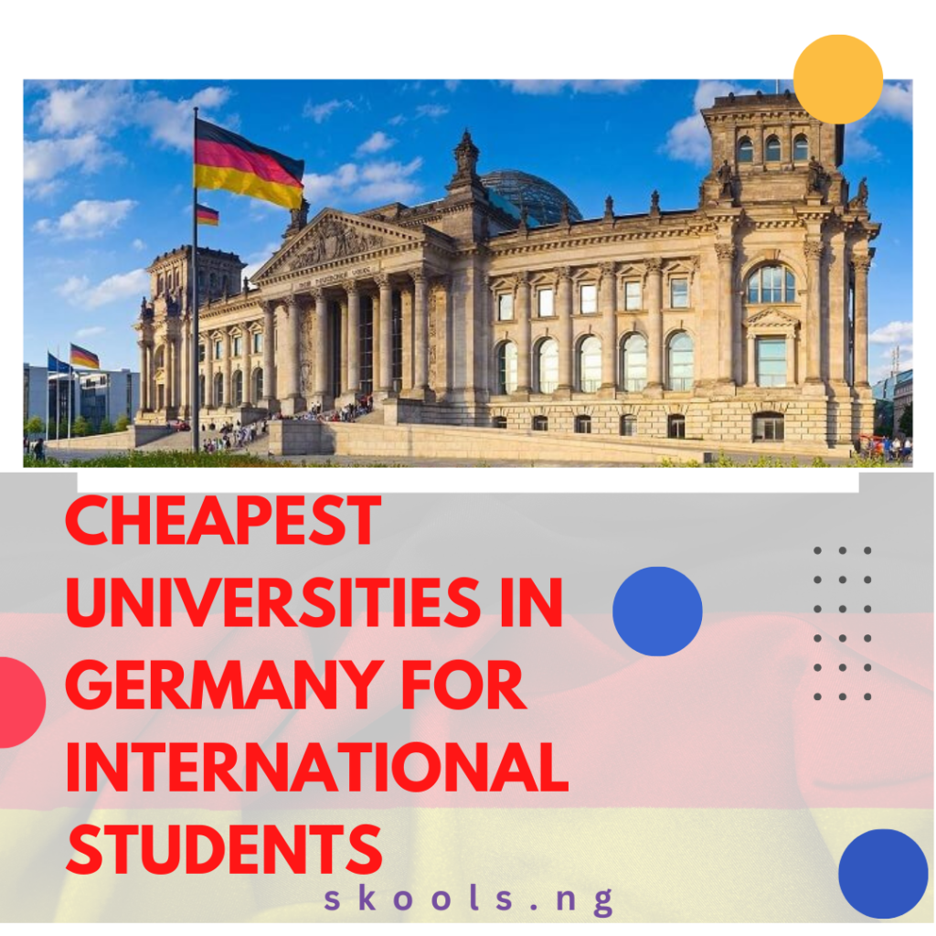 cheapest universities in Germany for international students